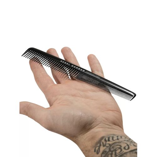 Rebel Barber Total Black R341 - Парикмахерская расческа — изображение 3