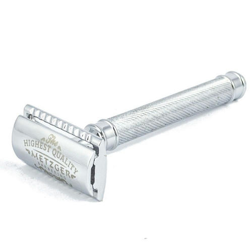 Metzger Chromed Db-14530 - Безопасная бритва с двойным лезвием и латунным основанием