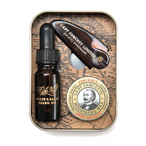 Captain Fawcett Ricki Hall Booze & Baccy Grooming Survival Kit - Подарочный набор для бороды и усов — изображение 2