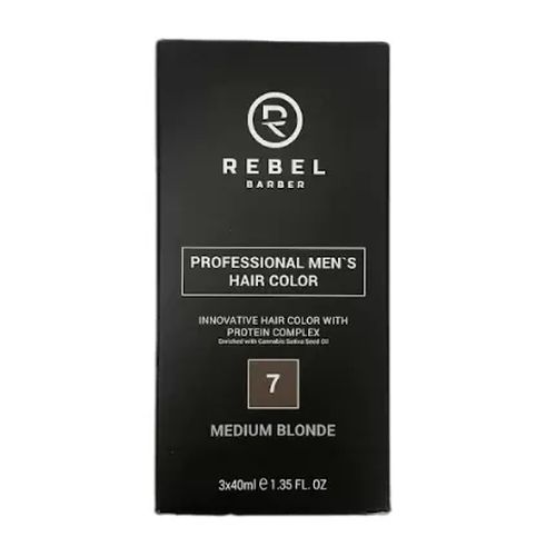 Rebel Barber Hair Color Medium Blonde 7 - Краска для волос 3шт по 40гр — изображение 3