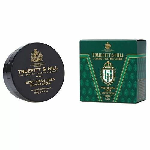 Truefitt and Hill West Indian Limes Shaving Cream - Крем для бритья Лайм 190 мл — изображение 3