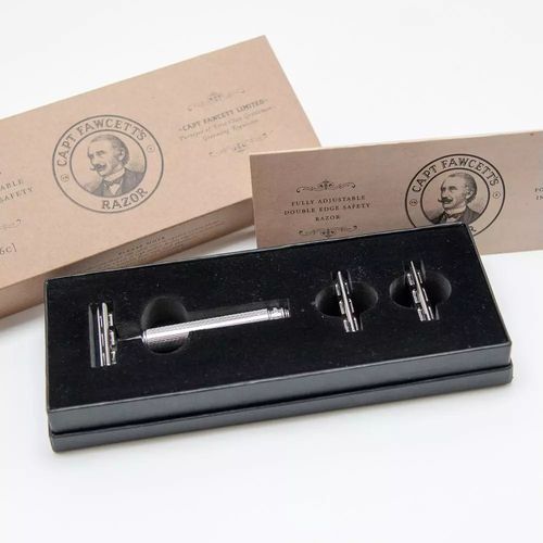 Captain Fawcett Fully Adjustable Double Edged Razor - Станок хром T-образный — изображение 3