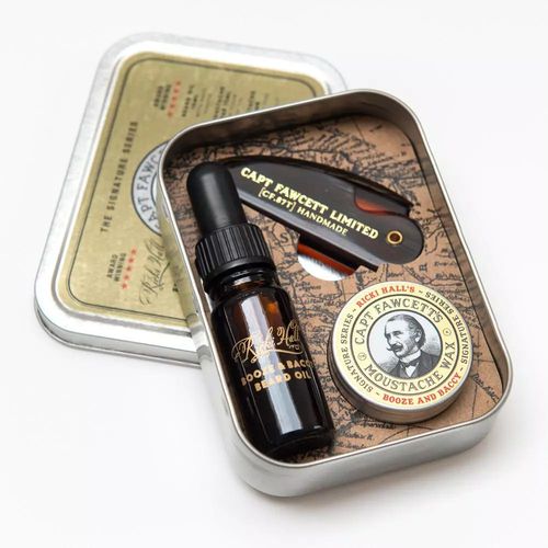 Captain Fawcett Ricki Hall Booze & Baccy Grooming Survival Kit - Подарочный набор для бороды и усов — изображение 3