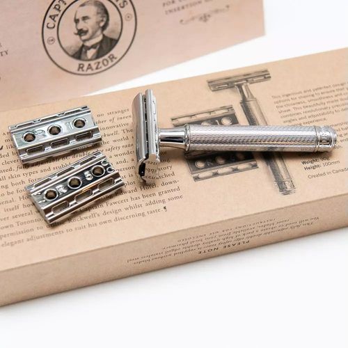 Captain Fawcett Fully Adjustable Double Edged Razor - Станок хром T-образный — изображение 4
