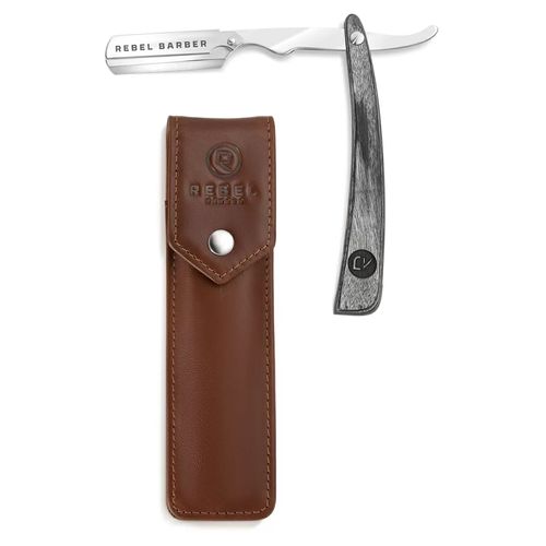 Rebel Barber Retro - Опасная бритва со сменным лезвием с кожаным чехлом — изображение 3