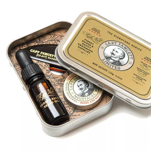 Captain Fawcett Ricki Hall Booze & Baccy Grooming Survival Kit - Подарочный набор для бороды и усов — изображение 5