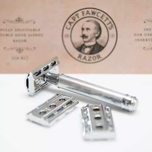 Captain Fawcett Fully Adjustable Double Edged Razor - Станок хром T-образный — изображение 5