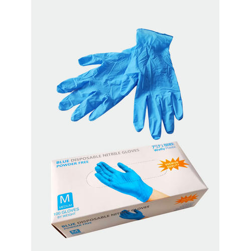 Перчатки нитрил-винил Wally Plastic, голубые, размер XS, S, M, L, XL — изображение 3
