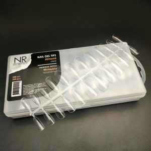 Гелевые типсы Nail Republic Almond миндаль прозрачные