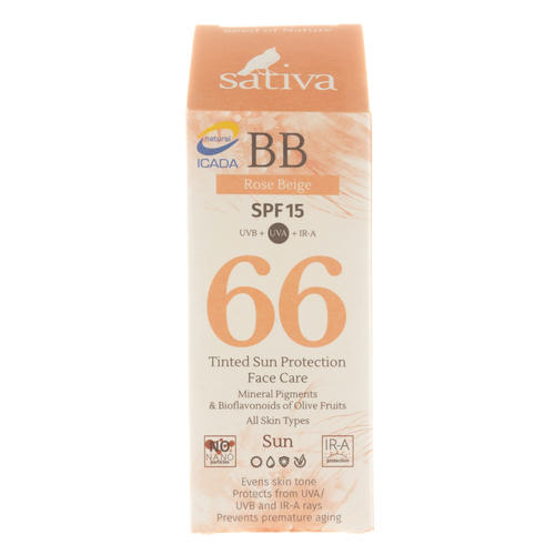 Сатива ВВ-крем ухаживающий "№66 Rose Beige SPF 15", 30 мл (Sativa, Sun) — изображение 2