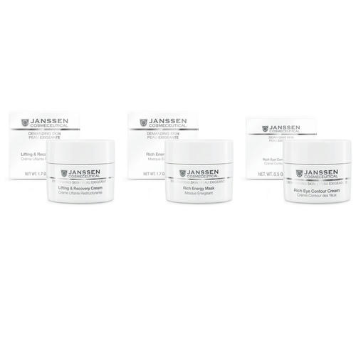 Янсен Косметикс Набор "Энергонасыщающий лифтинг-уход", 3 продукта (Janssen Cosmetics, Demanding skin)