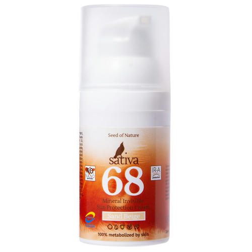Сатива Крем солнцезащитный с тонирующим эффектом "№ 68 Sand Beige SPF 30, 30 мл (Sativa, Help!) — изображение 3