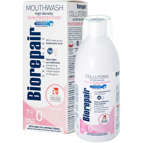 Биорепейр Антибактериальный ополаскиватель для полости рта Delicate Gums Mouthwash 500 мл (Biorepair, Уход за зубами)