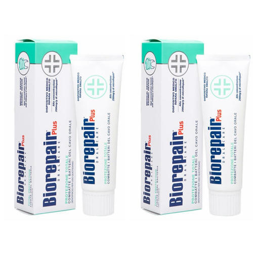 Биорепейр Набор Total plus Protezione Зубная паста с комплексной защитой 75 мл*2 штуки (Biorepair, Ежедневная забота)