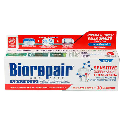 Биорепейр Зубная паста для чувствительных зубов RDA 14,7 Sensitive Double Action, 75 мл (Biorepair, Чувствительные зубы) — изображение 3