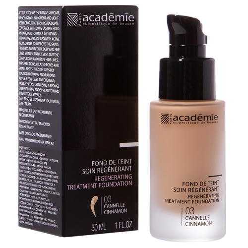 Академи Регенерирующая тональная основа (тон 3 корица), 30 мл (Academie, Academie Make-up)