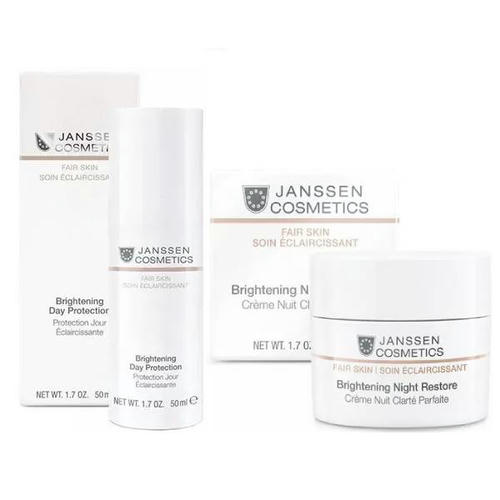 Янсен Косметикс Набор "Осветляющий": крем SPF20 50 мл + ночной крем 50 мл (Janssen Cosmetics, Fair Skin)