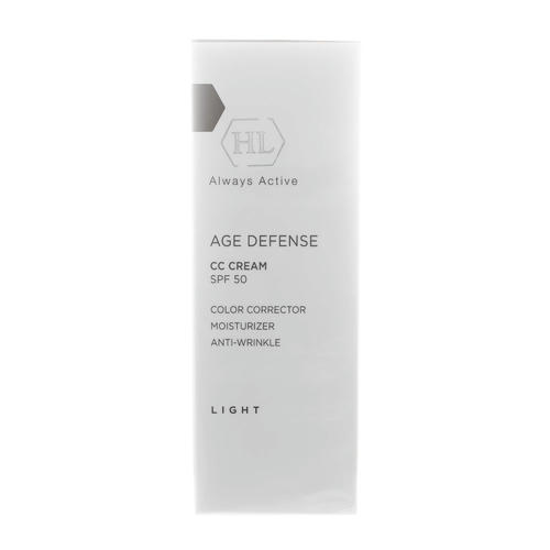 Холи Лэнд Корректирующий крем (светлый) для всех типов кожи CC Cream SPF 50 Light, 50 мл (Holyland Laboratories, Age Defense) — изображение 3