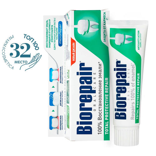Биорепейр Зубная паста для комплексного восстановления и защиты Total Protective Repair, 75 мл (Biorepair, Ежедневная забота)