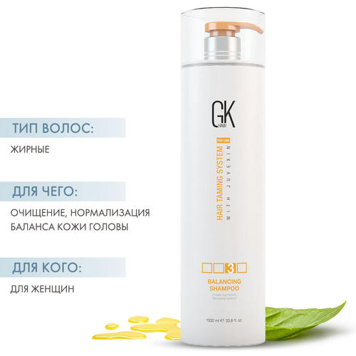 Глобал Кератин Шампунь балансирующий Balancing Shampoo, 1000 мл (Global Keratin, Шампуни и кондиционеры) — изображение 2