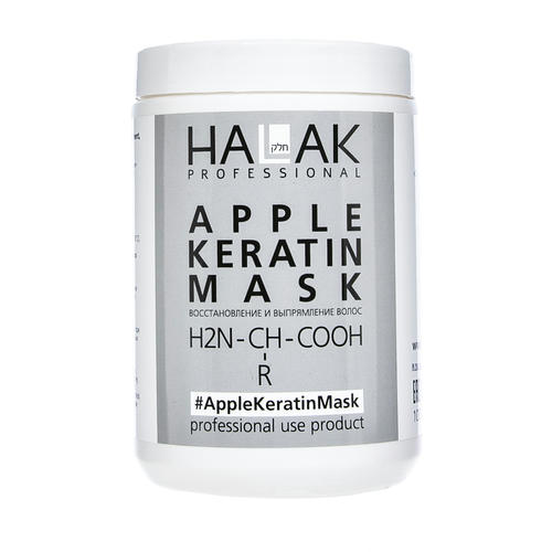 Халак Профешнл Маска для выпрямления и восстановления волос Apple Keratin Mask, 1000 мл (Halak Professional, Apple Keratin)