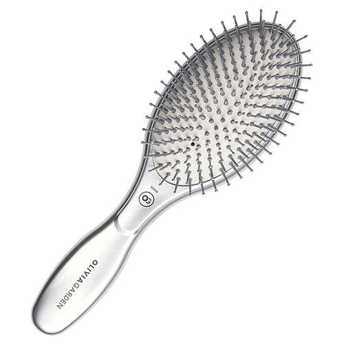 Щётка EXPERT CARE OVAL Nylon Bristles Silver с керамической поверхностью — изображение 2