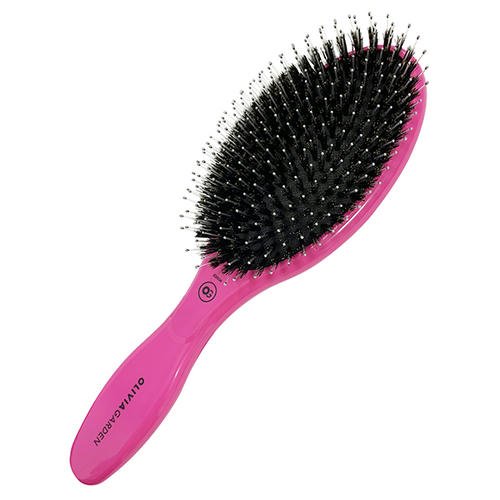 Щетка EXPERT CARE OVAL Boar&Nylon Bristles Silver розовая — изображение 3