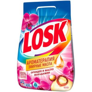 Стиральный порошок LOSK ароматерапия, орхидея и масло макадамии, 4кг