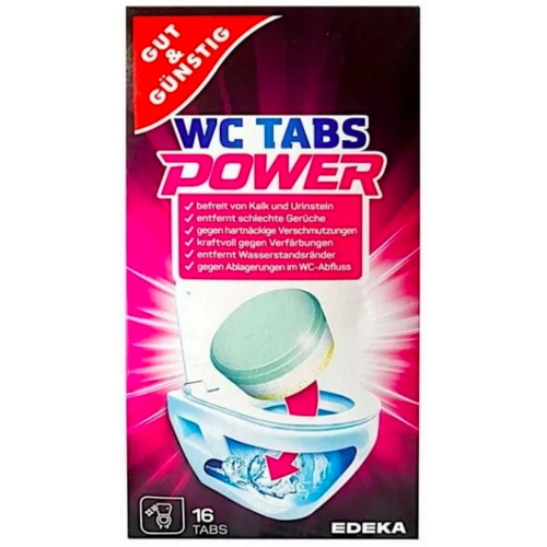 Таблетки для чистки унитазов G&G WC Power 16 шт