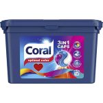 Капсулы для стирки цветных вещей Coral Allin1 caps Optimal Color 18 шт