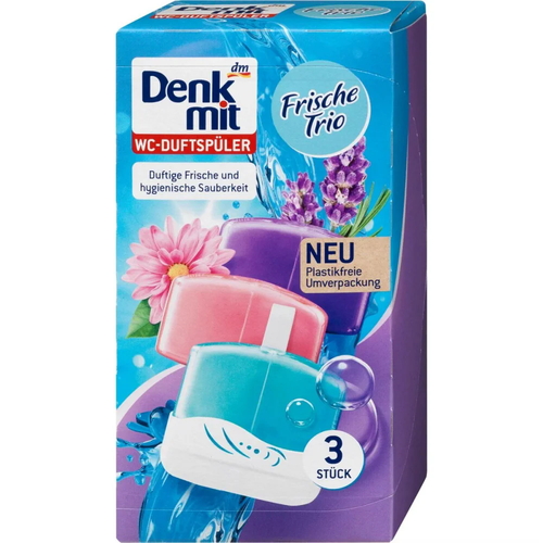 Ароматизатор в туалет Denkmit Свежее Трио 3 шт