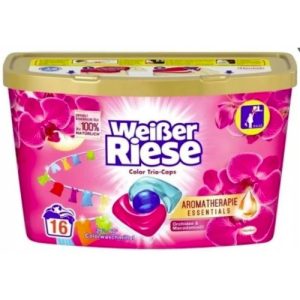 Капсулы для стирки WeiBer Riese Color Trio-Caps Essentials с маслами орхидеи и макадамии 16 капсул