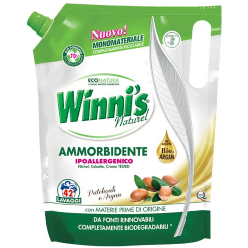 Гипоаллергенный концентрированный смягчитель для стирки Winni's ammorbidente Concentrato 1,470 л 42 стирки