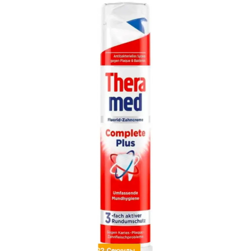 Зубная паста Theramed Complete Plus Антибактериальная с дозатором Туба 100 мл