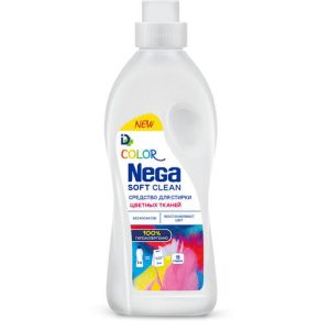 Средство для стирки цветных тканей 1000 г SOFT CLEAN Nega