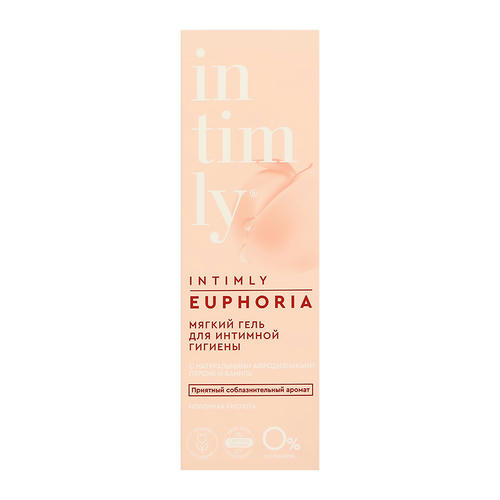 Мягкий гель для интимной гигиены `INTIMLY` EUPHORIA с натуральными афродизиаками (персик и ваниль) 220 мл — изображение 2