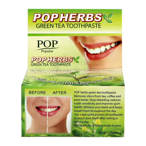 Паста зубная `POP HERBS` травяная с зеленым чаем 25 г — изображение 2