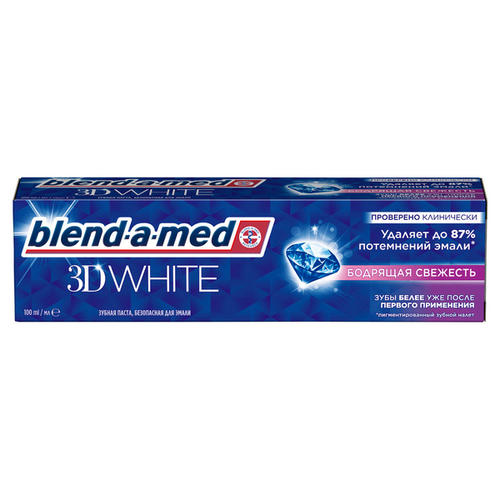 Зубная паста Blend-a-med 3D White Бодрящая свежесть, 100мл — изображение 2