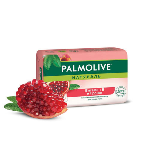 Мыло туалетное для лица и тела Palmolive Натурэль Витамин B и Гранат, 150г — изображение 2
