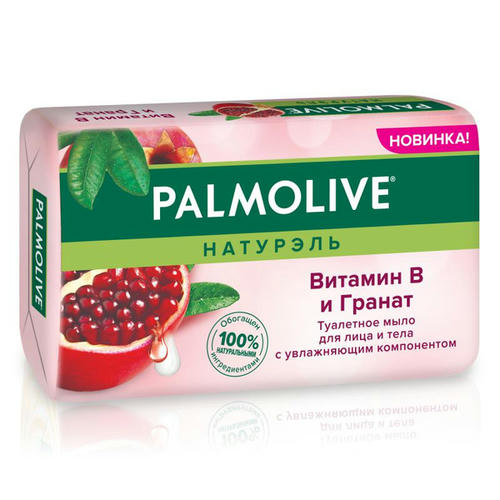 Мыло туалетное для лица и тела Palmolive Натурэль Витамин B и Гранат, 150г