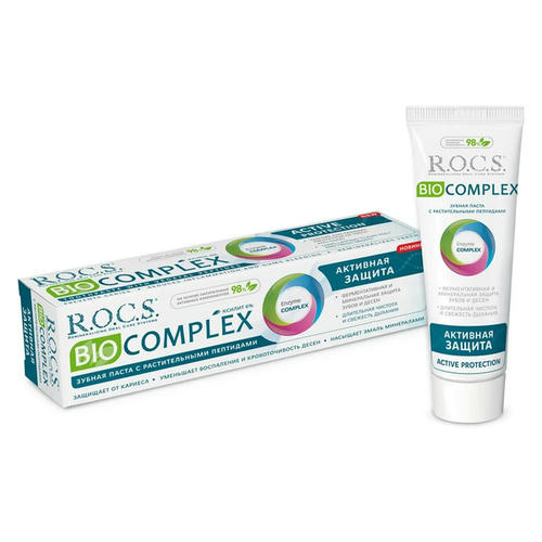 Зубная паста R.O.C.S Biocomplex активная защита, 75мл — изображение 2