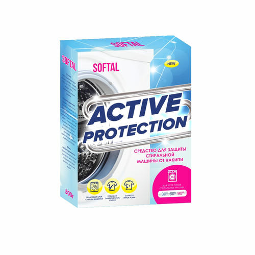 Средство для защиты от накипи стиральных машин Softal Active protection, 500г