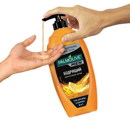 Гель для душа и шампунь 2 в 1 Palmolive Men Бодрящий цитрусовый заряд, 750 мл — изображение 2