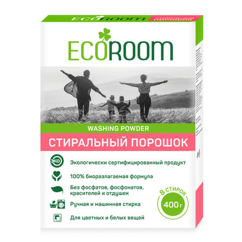 Стиральный порошок универсальный Ecoroom, гипоаллергенный, 400г — изображение 2