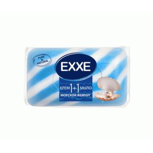 Крем-мыло Exxe 1+1 Морской жемчуг 1шт*80г синее