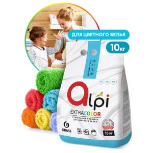 Grass: АЛПИ 10кг порошок для замачивания и стирки для цветных вещей