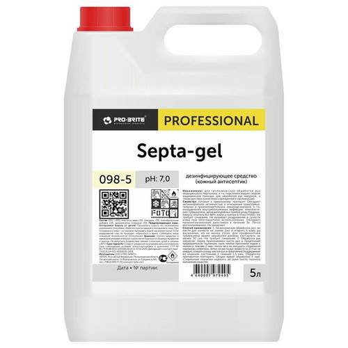 Pro-Brite: Септа Гель 5л против улично-бытовых, лёгких жировых и др. загряз