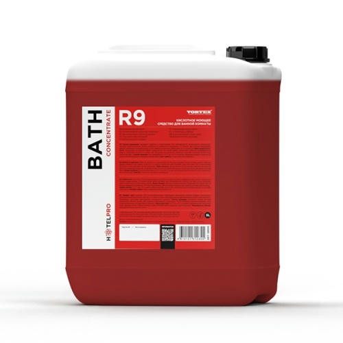 Вортекс: R9 BATH 5л кислотное моющее ср-во для ванной комнаты конценрат тв. канистра