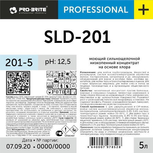 Pro-Brite: SLD-201 5л сильнощелочной низкопенный концентрат на основе хлора — изображение 2