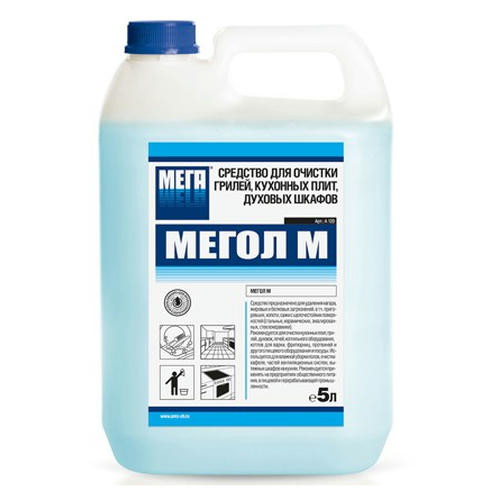 Мега: Мегол М 5л гель для чистки грилей, плит, духовых шкафов